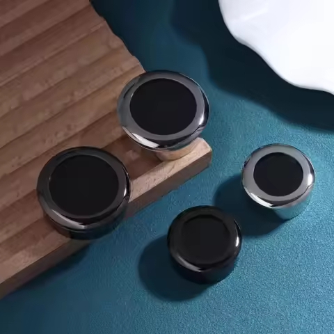 Elegant Round Jewelry Display Box Metal Durable Gem Storage Box Gift Packaging Stone Case For Store