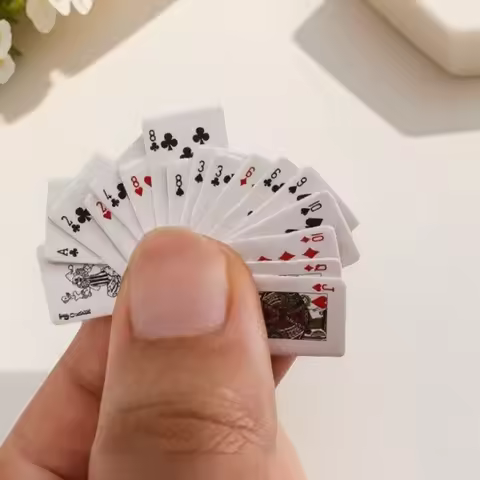 Mini Poker Cards Fun Finger Size Cute Pocket Playing Cards Random Style Perfect for Games and Decora