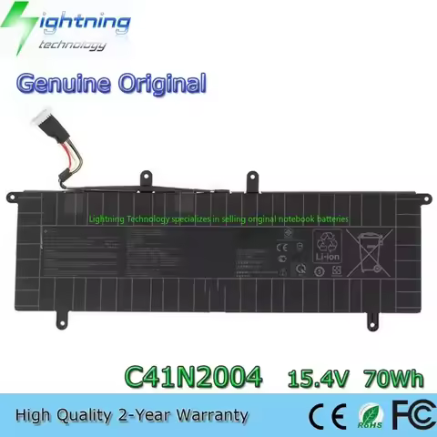2025 Year Original C41N2004 15.4V 70Wh Notebook Battery for Asus ZenBook Duo 14 UX482 UX482EA UX482E