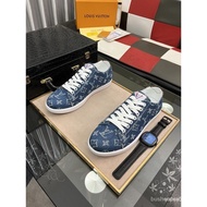 Louis Vuitton Casual Printed Plank Shoes Men's Leather Shoes