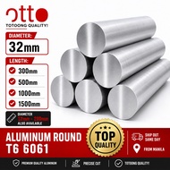 Aluminum Round Rod T6 6061 32mm diameter (300mm 500mm 1000mm 1500mm length) Aluminium Tube
