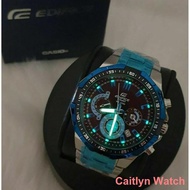 Casio solar watch ▪-Casi0 EDIFICE EFR-554D-1A9V All Funection Men's Jam Tangan WR 100M