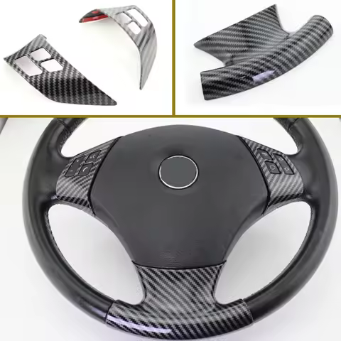 For BMW 1 3 Series E87 E90 E92 E93 2005-2012 Carbon Fiber Style steering wheel shiny cover Decorativ