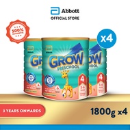 [Bundle of 4] GROW Growing Up Milk for Kids - Preschool Stage 4 (3 years onwards) - 1.8kg