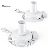 .2pcs Polished Metal Desktop/Hanging Light Bulb Socket E26/E27 Lamp Base,Screw Light Bulb Extension 
