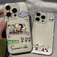 Clear Graffiti Cartoon Snoopy Kesing hp Samsung S26 Plus S26 Ultra S25 Fe S24 Fe S25 Ultra S24 Ultra