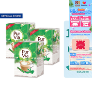 [3 กล่อง] Pur Via เพอร์เวีย ผลิตภัณฑ์ให้ความหวานแทนน้ำตาลจากหญ้าหวาน ขนาด 100 ซอง 0 แคลอรี