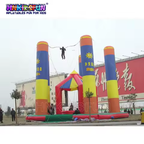 Commercial Inflatable Bungee Trampoline Children Bungee Jumping Equipment