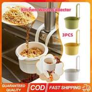3PCS Kitchen Waste Collector Sink Strainer Basket Small Multifunctional Adjustable Hanging Drain Bas