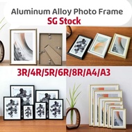 SG Seller Aluminum Alloy Photo Frame 3R 4R 5R 6R 8R A4 A3 Picture Frame Table Wall Display Graduatio