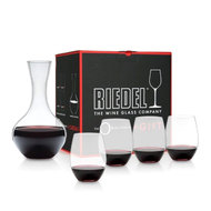 Riedel O Wine Tumbler 5件超值組-買紅酒杯4入，送醒酒瓶1只