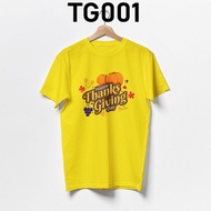 THANKSGIVING TSHIRT PUMPKIN TURKEY MEN COTTON 2XS-2XL SUMMER LOOSE SIZE ROUND NECK SHORT SLEEVE STRE