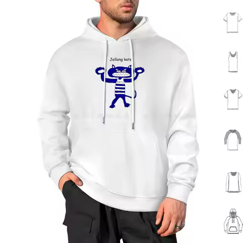 Jellong Kats Hoodie Cotton Long Sleeve Afl Cats Geelong Cats Football Aussie Rules Kats