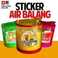 Sticker PVC Air Balang - Kedap Air, Tahan Lama, Menawan! Boleh custom pelbagai design. Tempah sekara