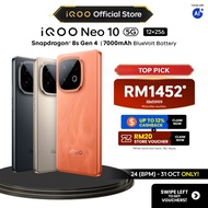 [Online Promo] iQOO Neo 10 5G 24*GB+256GB SDM 8sGen4+Q1, 7000mAh 120W, 1.5k 144Hz, 7K VC Cooling, NF