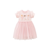 Váy Công Chúa Cotton Nguyên Chất Little Maven Mùa Hè Cho Bé Gái Váy Ngắn Tay in Họa Tiết Hoạt Hình P