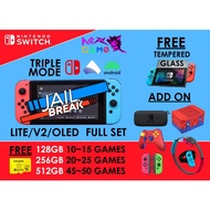 NINTENDO SWITCH JAILBREAK TRIPLE MOD FULL SET V1 V2 LITE OLED FREE GAMES 128GB / 256GB / 512GB