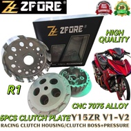 Z-FORE Y15ZR V1/ V2 RACING CLUTCH HOUSING PAKAI 5PC CLUTCH PLATE ORIGINAL CNC 7075 ALUMINIUM HIGH QU
