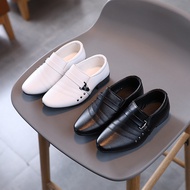Boys Black Leather Shoes British Style Boys White Children's Shoes Children's Dress Fashion Catwalk 