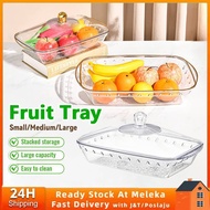 Transparent Buffet Fruits Tray New Food Tray With Cover Buffet Tray Set Dulang Hidangan Dengan Penut