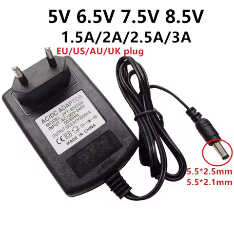5V 6.5V 7.5V 8.5V Universal Power Adapter 110V 220V To 8.5 Volt 6.5 V 1.5A 2A 2.5A 3A Adaptor Power 