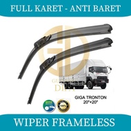 Giga Tronton Full Rubber Frameless Wiper 1 Set Right Kiri