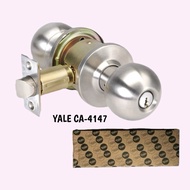 YALE CA-4147 CYLINDRIAL KNOB LOCK ENTRANCE / HEAVY DUTY / STAINLESS STEEL