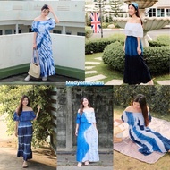 Tie-Dye Off-Shoulder Dress Maxi Dress Off Shoulder Dress