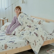 超柔瞬暖法蘭絨床包 被套 鋪棉暖暖被/床單 兩用被毯/FL014