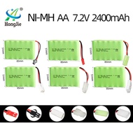 Ni‑MH AA 2400mAh 7.2V Battery Pack – SM/JST/Mini Tamiya, for RC Cars & Electric Toys 85×51×14.2mm (L