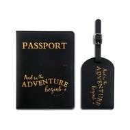 seng PU Leather Passport Cover for Case Luggage Tag for Women Men Couples Wedding Gif