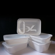 [50pcs] Premium JX 1000/900/750/650/500ML Bekas Plastik Makanan Segi Empat/Take Away/ Tapao with lid