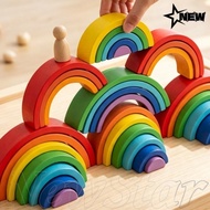 [24H] 7Pcs Arch Bridge Rainbow Blocks - Kids Balance Sensory Training - Building Blocks - Baby Educa