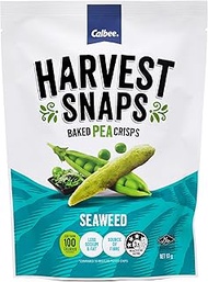 Calbee Harvest Snaps Seaweed Baked Pea Crisps, 93g