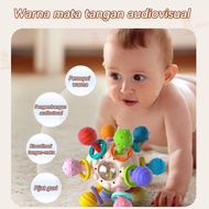 ADY78 Edden Silicone baby teether ball Rotating atomic ball toy Soft baby teether Rattle