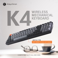 【พร้อมส่งของ Keychron K4 V2 Wireless Hot swappable mechanical Keyboard คีย์บอร์ดไร้สาย ภาษาไทย แบบไร้สาย - Mode 5 . 1 Brown switch-K4 LED One