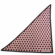 全新未使用 ☆ BURBERRY 羊毛羊絨波點三角大披肩 白色RED180 x 85公分 義大利製 正品 女士