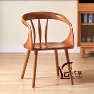 Designer Simple Space Capsule Study Armrest Backrest Leisure Chair Solid Wood Chair Dining Chair Hou