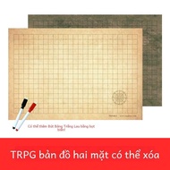 Bản Đồ Trống Xong Xóa Được Hai Mặt Cho Chơi Game TRPG DND COC Để Bàn Chiến Lược Board Game Phụ Kiện
