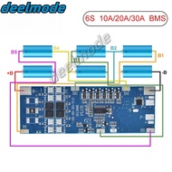 TZT 6S BMS 10A 20A 30A 3.7V Li-ion Lithium 18650 Balance Charge Protection Board  Temperature Contro