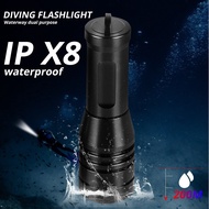 Mạnh mẽ L2 LED Đèn pin lặn dưới nước Scuba Đèn pin không thấm nước xách tay đèn lồng đèn đèn đi lặn