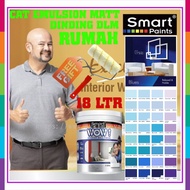 SMART WOW EMULSION PAINT  18 LITER Cat Batu Cat Dinding Dalam CAT RUMAH Interior Wall Finish ( BLUES