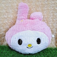 My Melody M Embroidered Feather Head Pillow My Melody Pink Feather Head Pillow M
