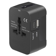 BekinTek 2.1A Fast-Charging Global Converters International Travel Wall Charger with USB-C and USB-A
