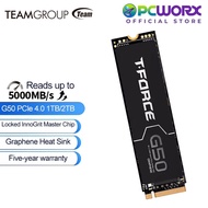 TeamGroup T-Force G50 M.2 2280 PCIe 4.0 x4 Internal SSD w/ Ultra-thin Graphene Heat-Sink (1TB | 2TB)