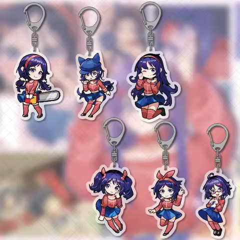 MiSide Crazy Mita Character Acrylic Keychain, Collectible Cartoon-Themed Keyring, Charming Bag Penda