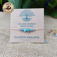 Meaning Bracelet – Aquamarine – Mentality Stone & Virility - Genuine Natural Stone