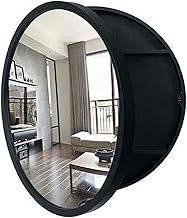 Round Bathroom Mirror Cabinet, Bathroom Wall Storage Mirror Cabinet Beauty Mirror Cabinet with Slow-Close Wooden Frame 3 Level Storage Rack Cabinet (60cm)