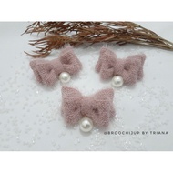 Mini BROOCH RIBBON BROOCHES MINI FEATHER RIBBON SHOULDER BROOCH