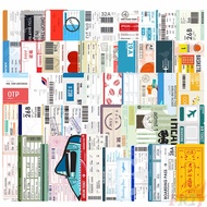 50Pcs/Set ❉ Airline Ticket Stickers ❉ DIY Fashion Mixed Luggage Laptop Skateboard Waterproof Doodle Decals Stickers